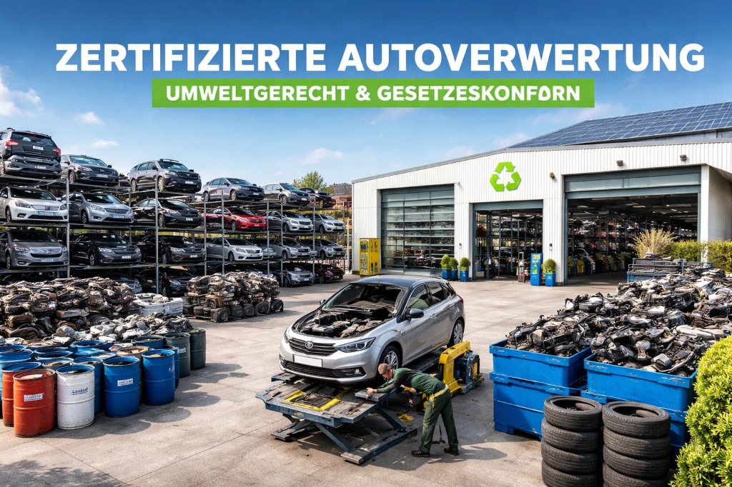 Zertifizierte Autoverwertung NRW - Moderner Recyclingbetrieb